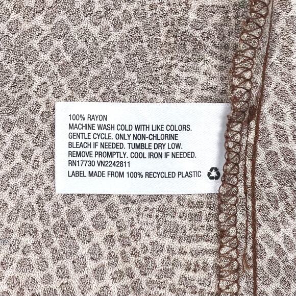 A New Day Animal Print Cami Size XXL Brown Plus Size Casual Earth Girl Summer - Picture 11 of 12